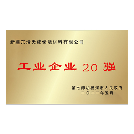 東浩天成工業(yè)企業(yè)20強