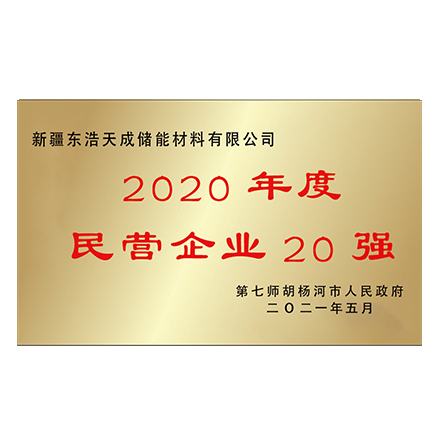 東浩天成2020年民營企業(yè)20強