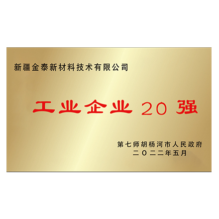 金泰新材料工業(yè)企業(yè)20強